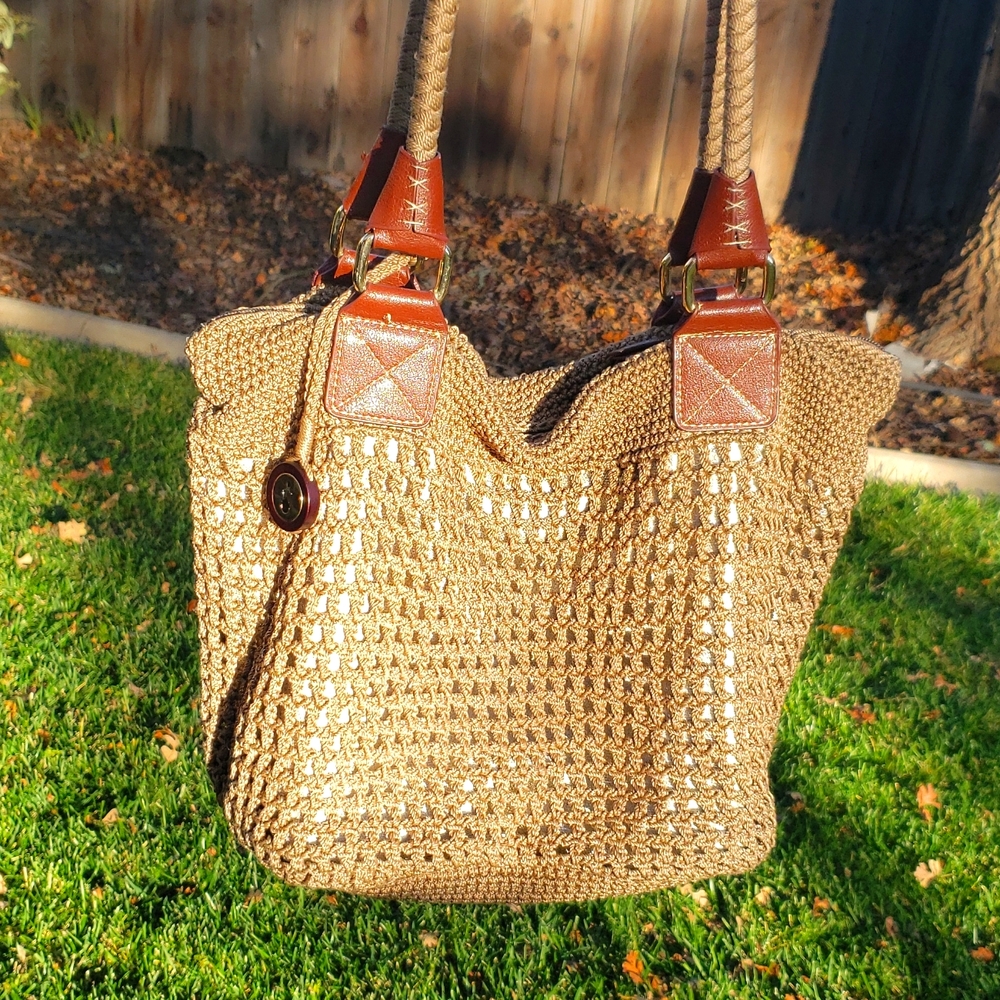 The Sak crochet bag brown with zipper
